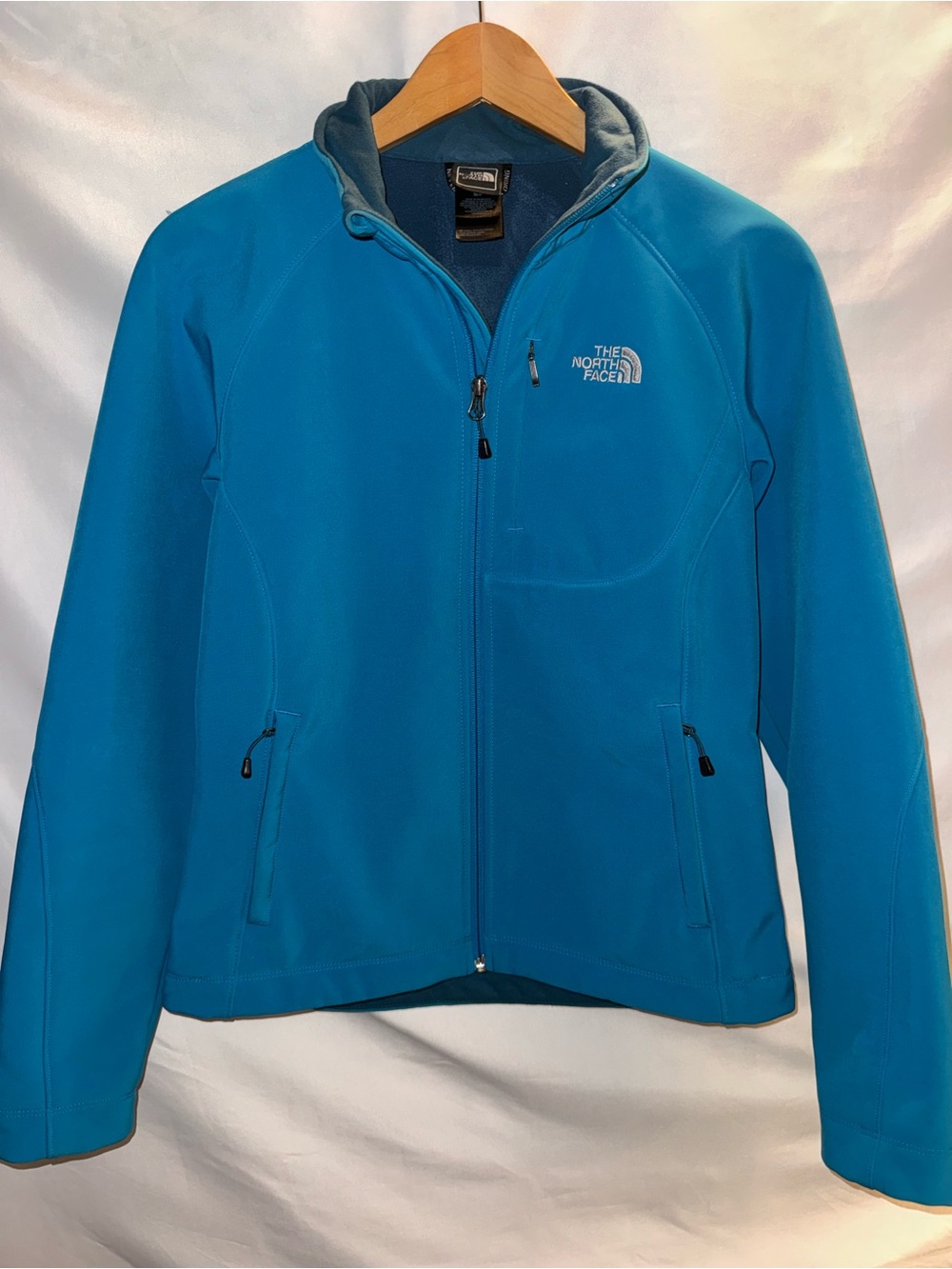 The North Face Teal Blue Full-Zip Softshell Jacket Women’s SZ S